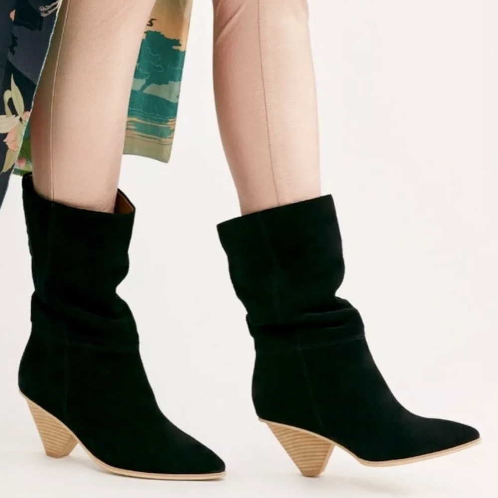 Jeffrey Campbell Slouchy Boot Suede Point Toe 9 - Picture 1 of 8